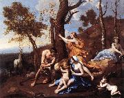 POUSSIN, Nicolas The Nurture of Jupiter sh France oil painting artist